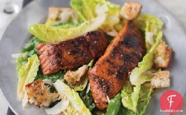 Caesar Salad With Blackened Salmon Recipe