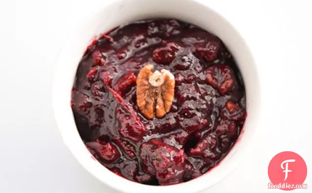 Cranberry Sauce with Candied Pecans