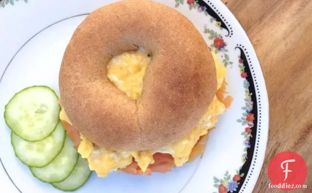 Smoked Salmon and Egg Bagels