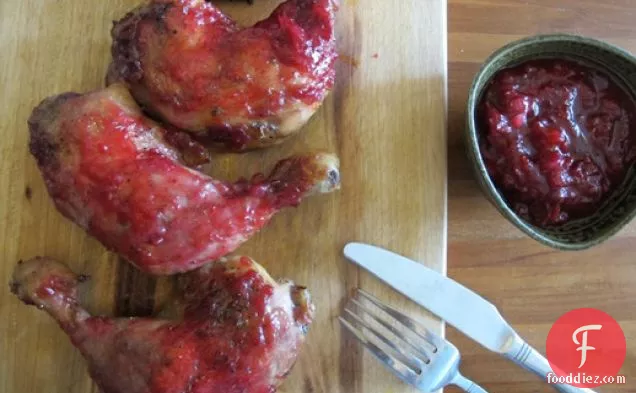 Cranberry-Glazed Roast Chicken