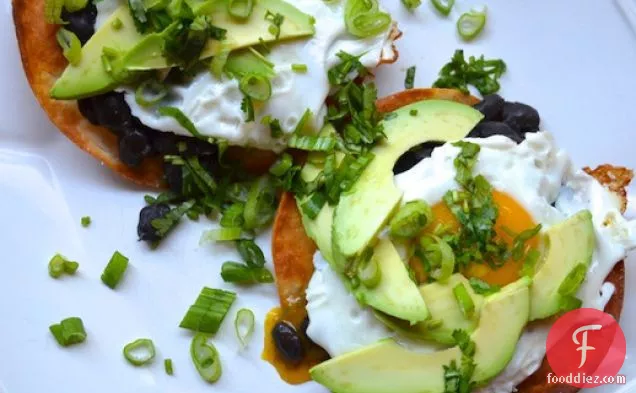 Black Bean, Avocado, and Egg Tostadas