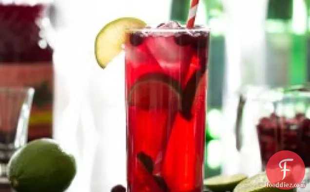 Sparkling Cranberry Lime Cocktail
