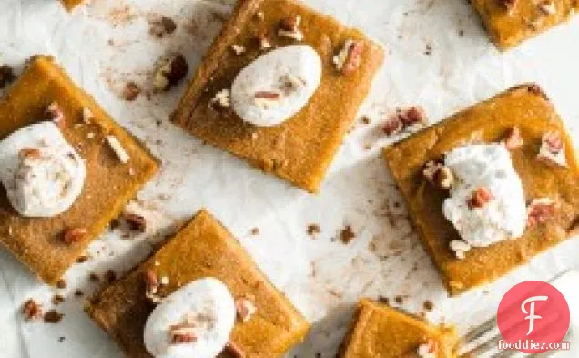 Vegan Pumpkin Pie Squares with Gluten-Free Graham Cracker Crust