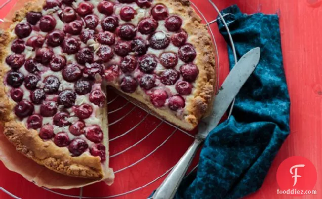 Cherry and Roasted Almond Marzipan Tart