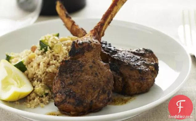 Moroccan Lamb Chops With Spiced Couscous