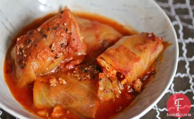 Smoky, Spicy Cabbage Rolls