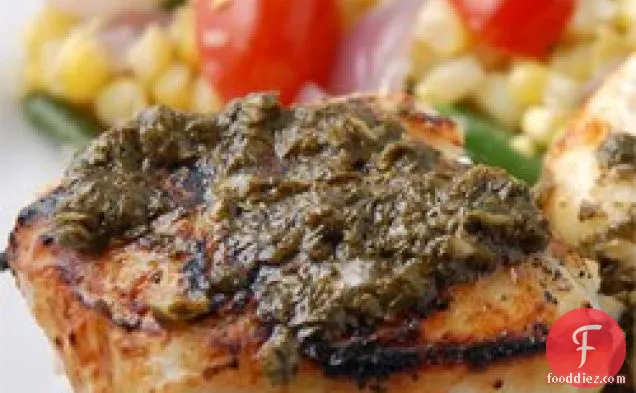 सीलेंट्रो गार्लिक बटर के साथ ग्रिल्ड हलिबूट