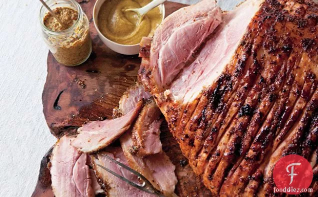 Holiday Ham with Riesling and Mustard