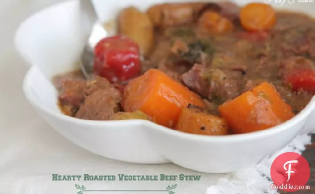 Hearty Roasted Vegetable Beef Stew | Slow Cooker s