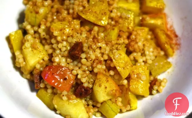 Couscous With Roasted Butternut Squash, Apple, and Chorizo