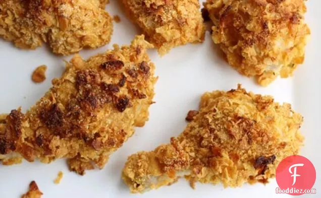 Oven-Fried, Corn Flake-Crusted Chicken