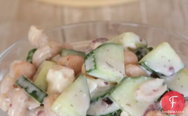 Creamy Feta Greek Style Cucumber Pasta Salad