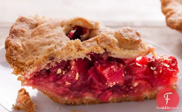 Strawberry-Rhubarb Pie with Sour Cream Crust