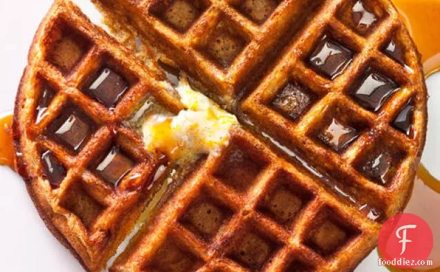 Gingerbread Waffles with Vanilla Bean–Orange Butter