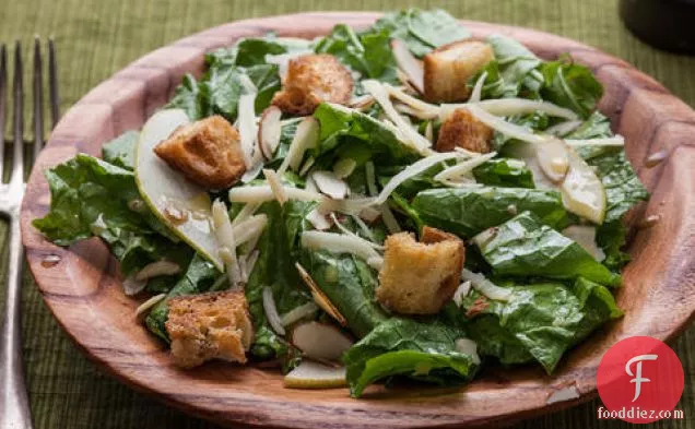 Mustard Greens Salad with Anchovy Dressing