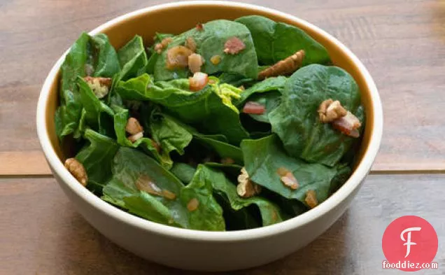 Spinach Salad with Warm Bacon Vinaigrette