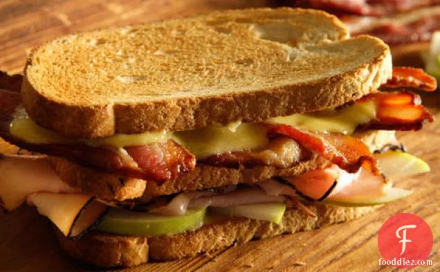 Triple-Pork Club Sandwich