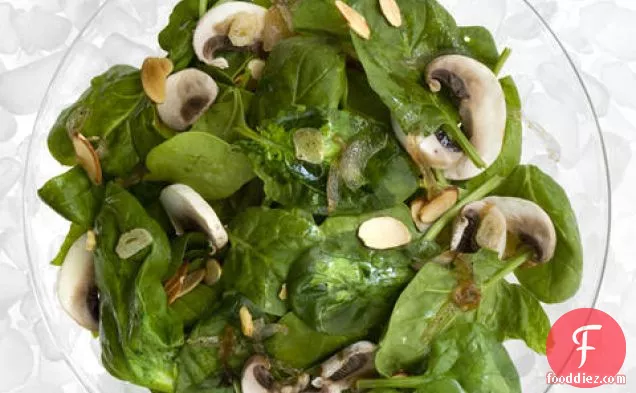 Warm Spinach Salad with Honey-Garlic Vinaigrette