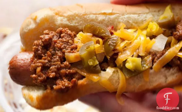 Bison Chili Cheese Dogs