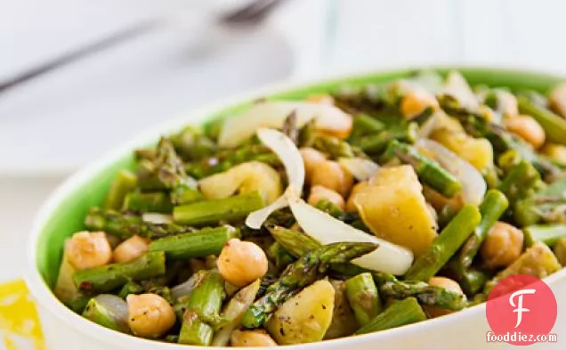 Roasted Asparagus Salad with Chickpeas and Potatoes