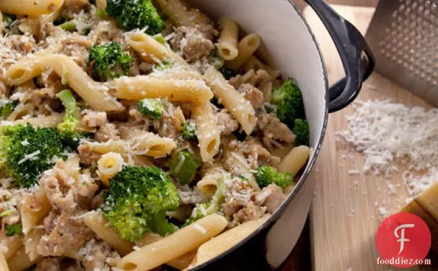 Creamy Pasta with Chicken Sausage and Broccoli