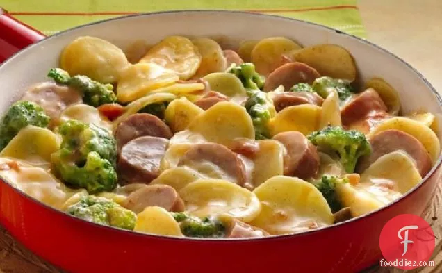 Potato, Broccoli and Sausage Skillet