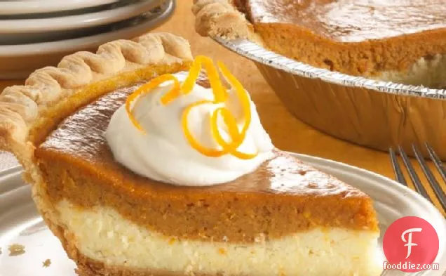 Layered Cream Cheese-Sweet Potato Pie