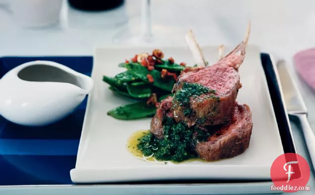 Oven-Roasted Lamb Chops with Mint Chimichurri