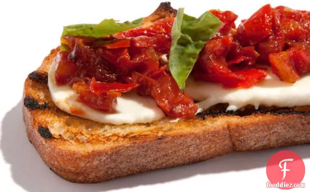 Roasted Tomato and Fresh Mozzarella Bruschetta