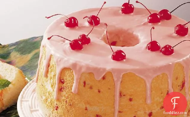Low-Fat Cherry-Almond Angel Cake