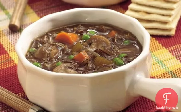 Slow-Cooker Wild Rice and Mushroom Soup