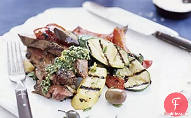 Grilled Leg of Lamb with Mint Gremolata