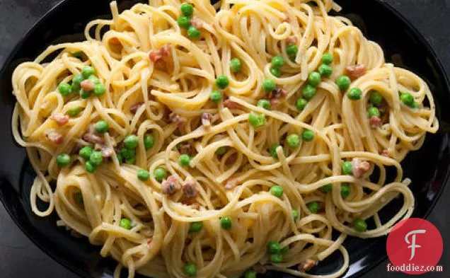 Pasta Carbonara with Peas