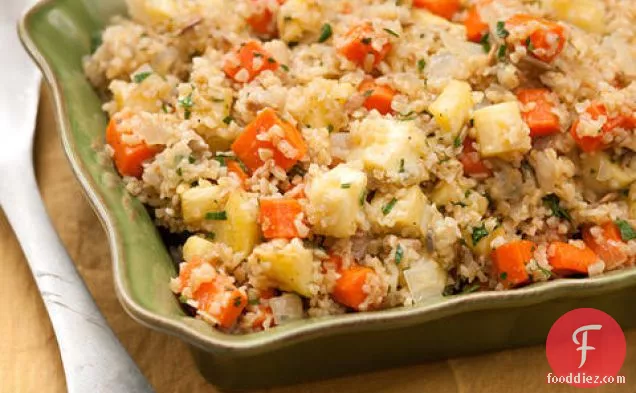 Bulgur Pilaf with Roasted Carrots and Parsnips