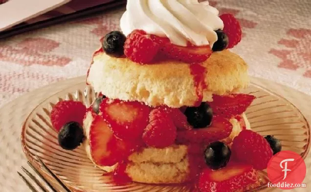 Three-Berry Shortcakes