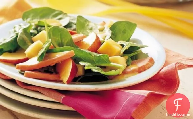Tossed Smoked Gouda Spinach Salad