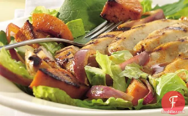 Grilled Chicken and Squash Salad with Lime-Taco Dressing