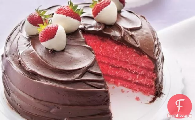 Chocolate-Covered Strawberry Cake