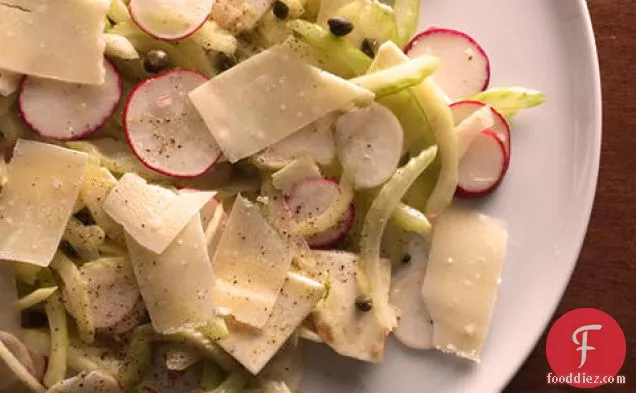 Shaved Celery, Celery Root, and Radish Salad