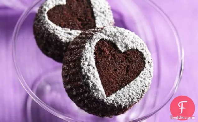 Heart Brownie Cupcakes