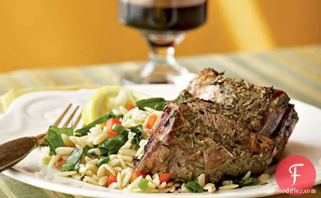 Herbes de Provence Lamb Chops with Orzo