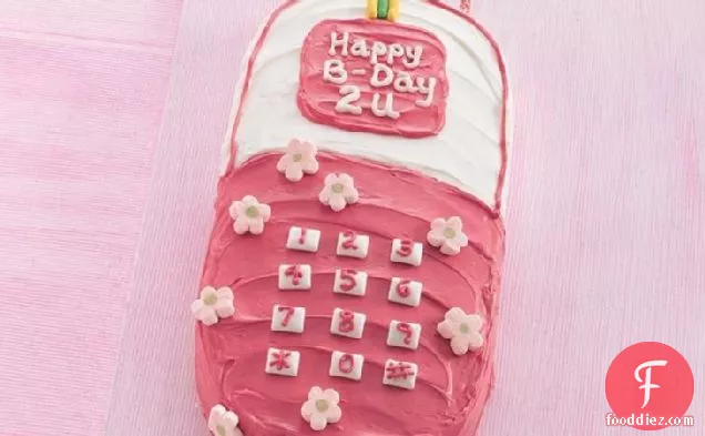 जन्मदिन मुबारक सेल फोन केक