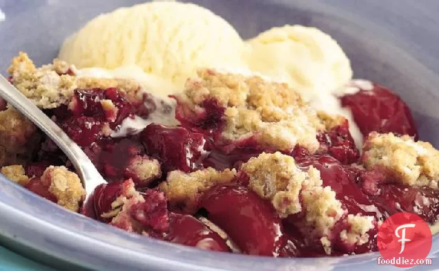 Apple-Raspberry Cookie Cobbler