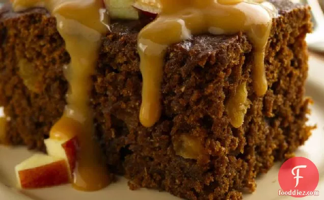 Ginger Cake with Caramel-Apple Topping