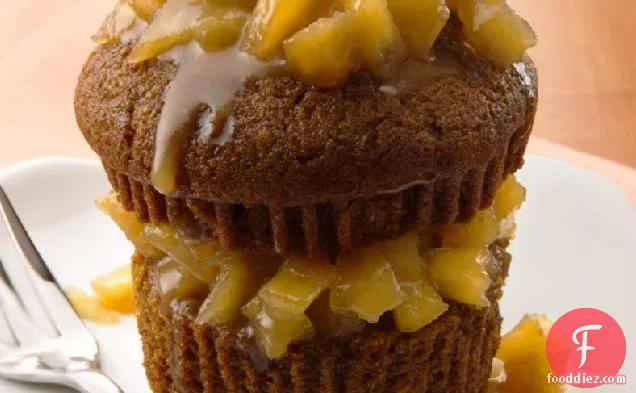 Honey Gingerbread Cakes with Caramel Apple Topping