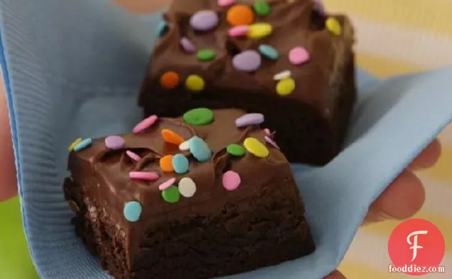 Candy-Sprinkled Frosted Brownies
