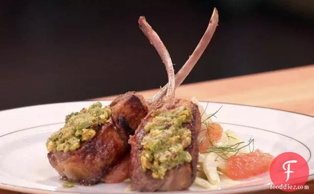 Seared Rack of Lamb with Pistachio Tapenade