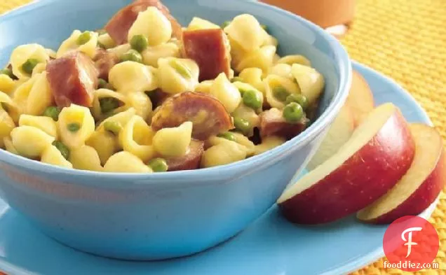 Mac and Cheese Shells with Sausage
