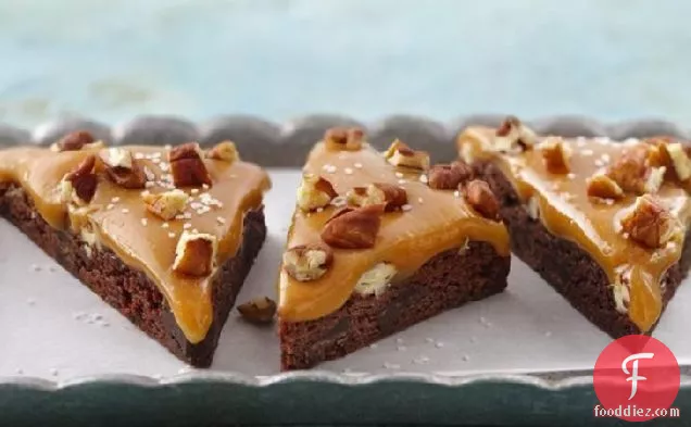 Salted Caramel Turtle Triangles