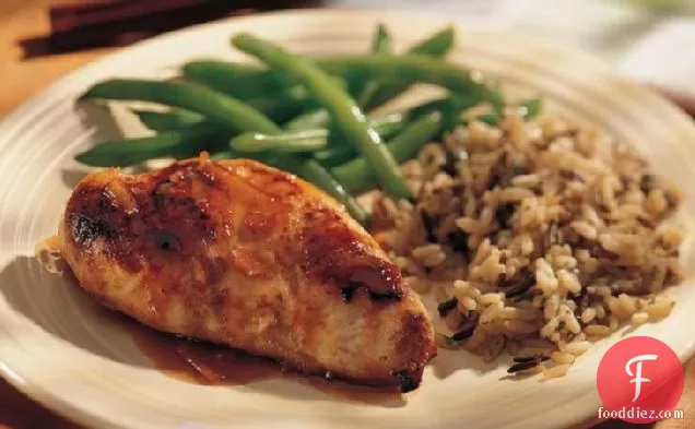 Chicken Breasts with Orange Glaze for Two